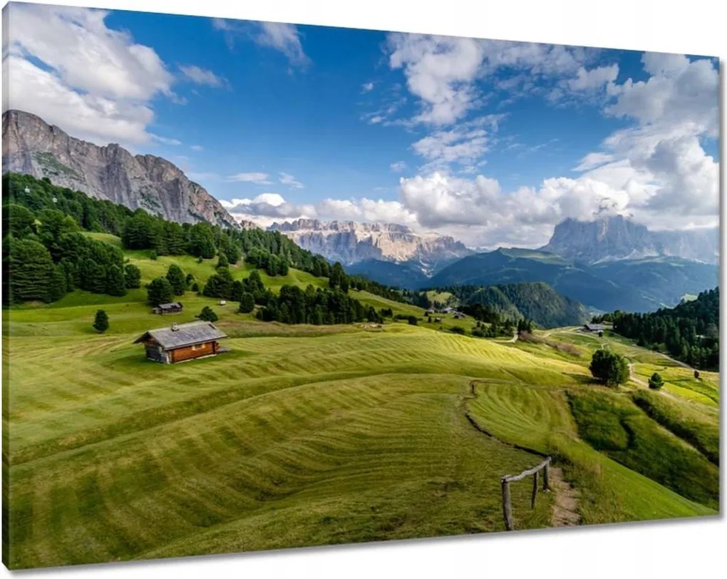 Vászonkép 100x70 Bárányok a hegyi réten