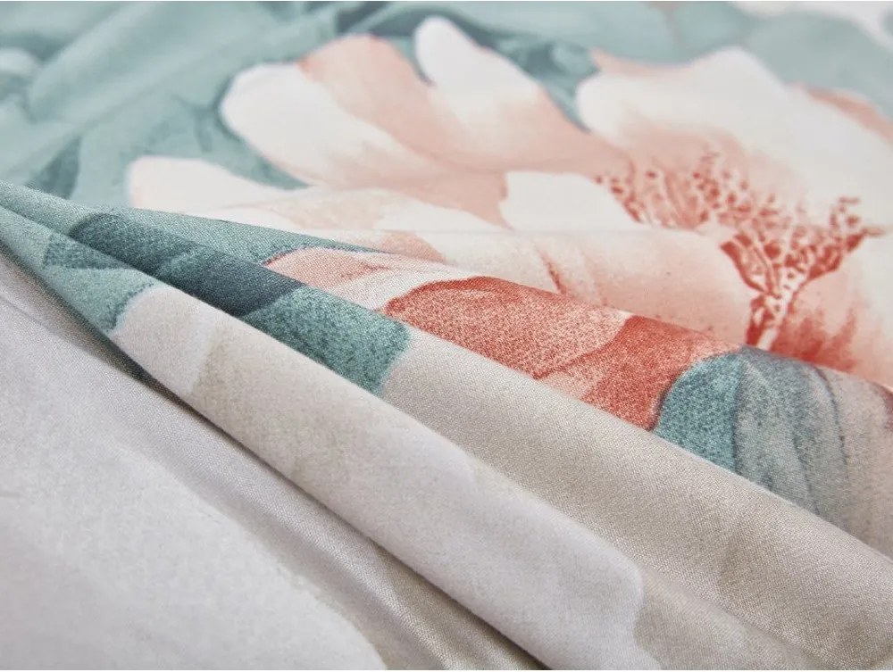 Türkiz egyszemélyes háromrészes mikroszatén ágyneműhuzat 140x200 cm Selma – My House