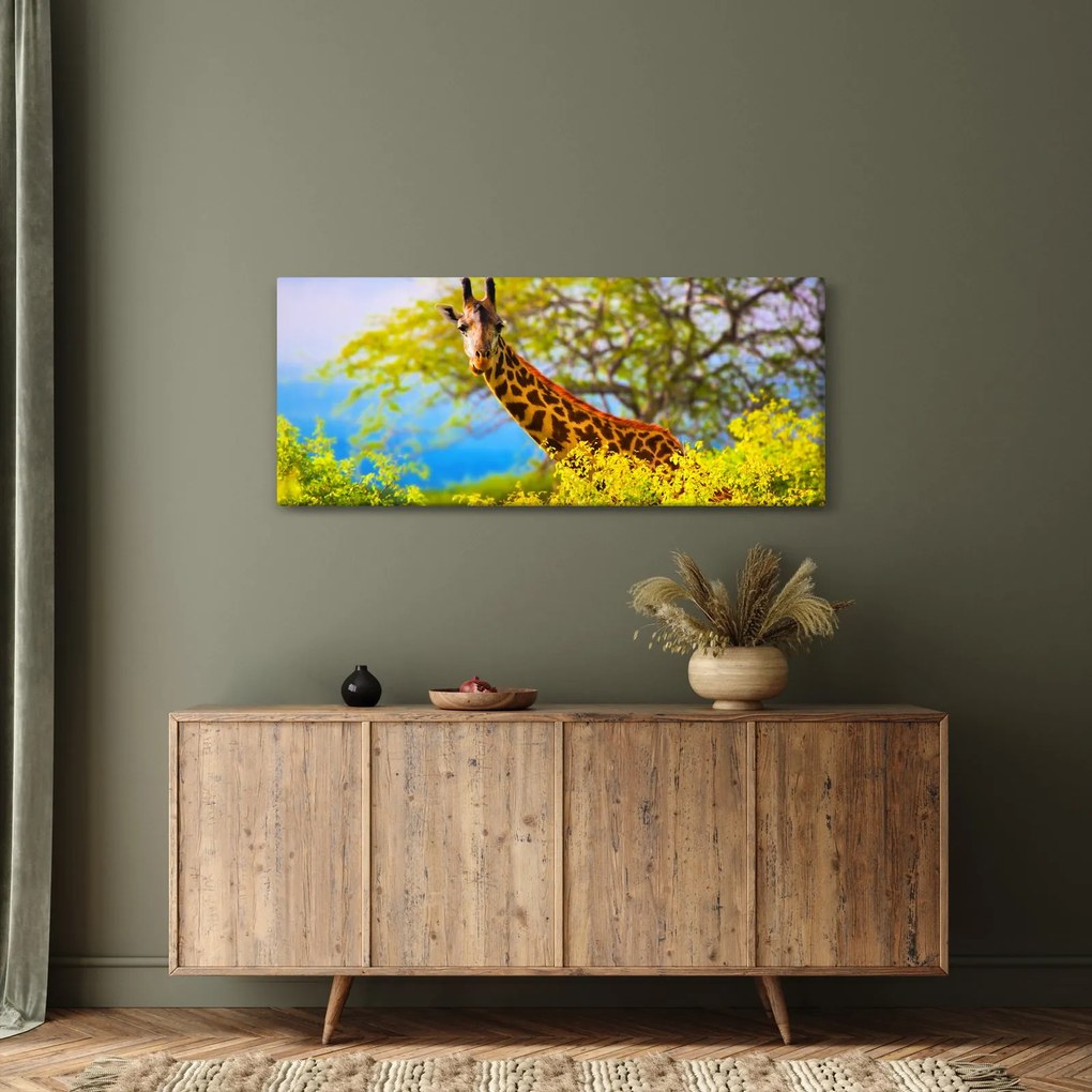 Egy kép egy zsiráfról Afrikában (120x50 cm)