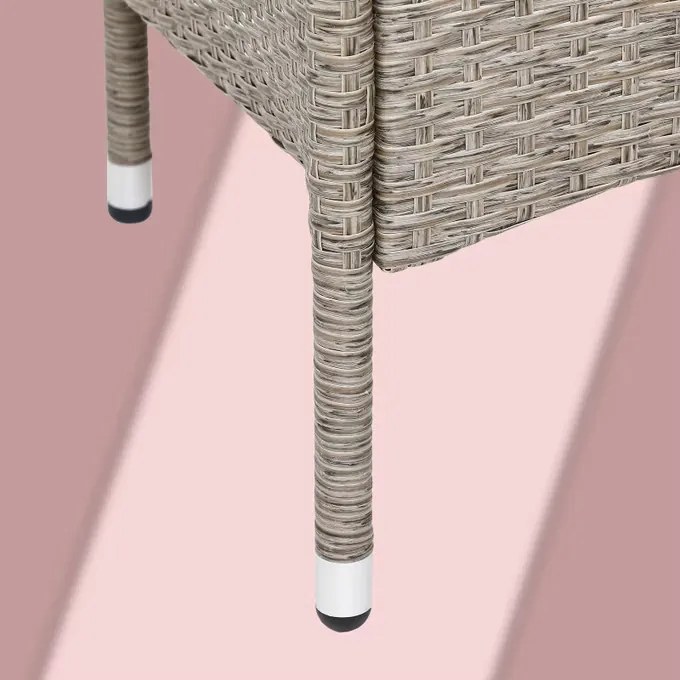 Deuba Rattan kerti pad - krém