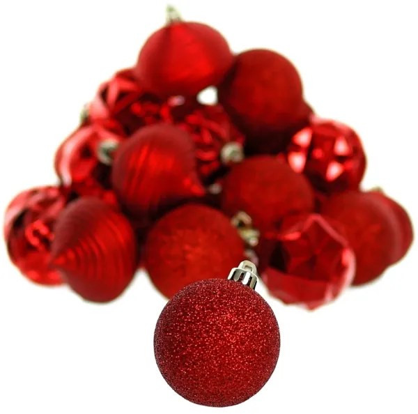 Retlux - Karácsonyi díszkészlet 30 db piros