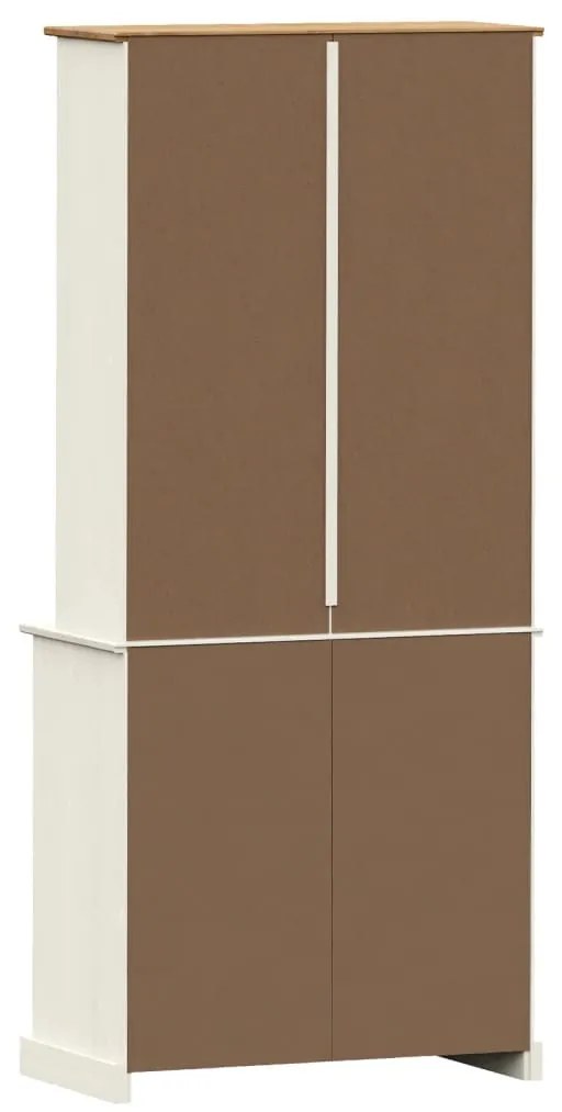 VIGO fehér tömör fenyőfa magasszekrény 78x40x175 cm