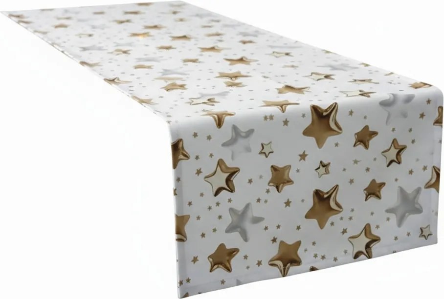 Karácsonyi Futópad Vízálló Asztalra Arany Csillagok 40 cm x 200 cm
