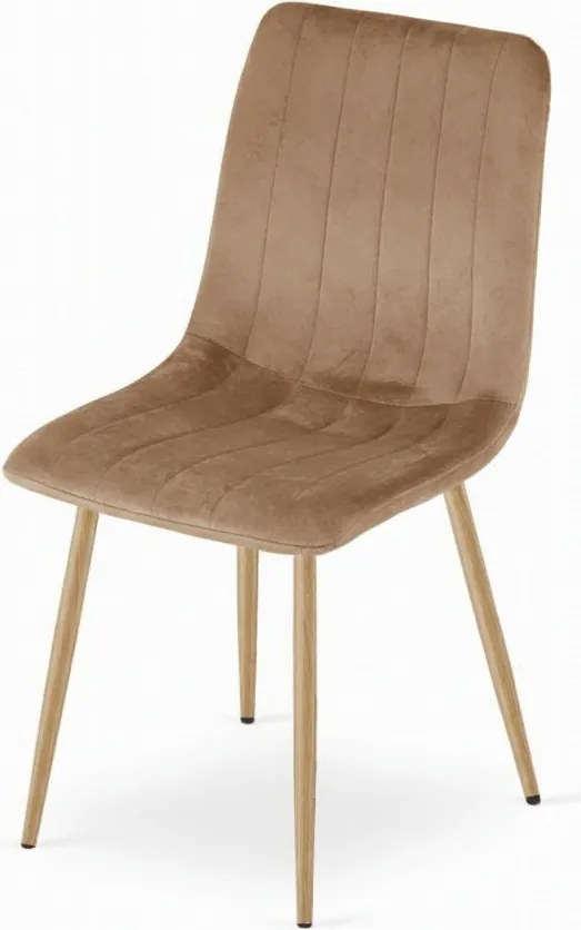 Barna bársony szék LAVA MANDULA BARNA