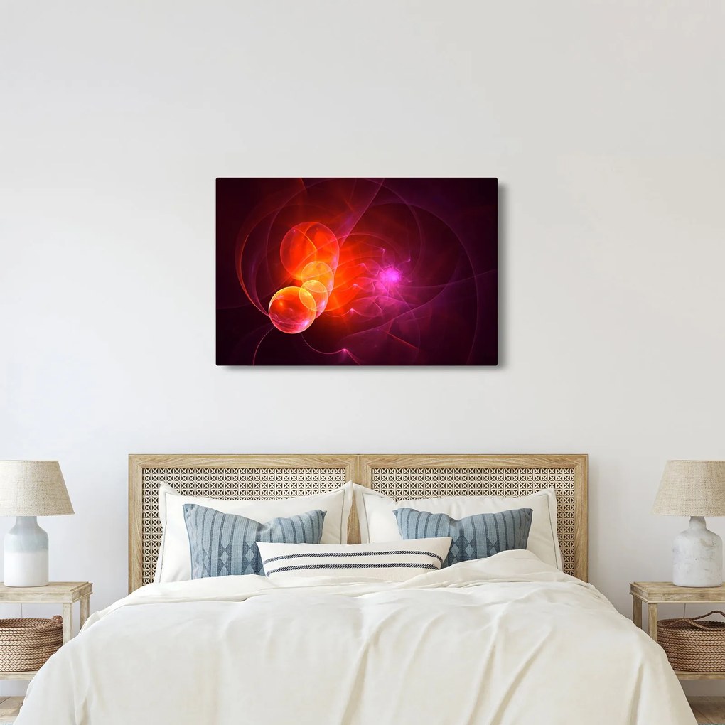 Modern rózsaszín absztrakció képe (90x60 cm)