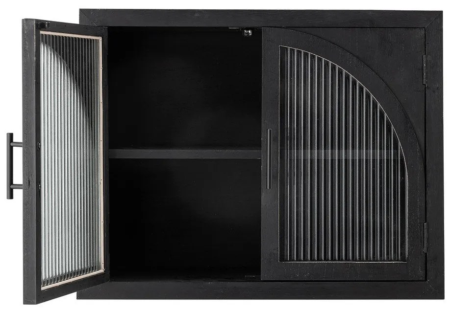 Fekete jegenyefenyő függő tálalószekrény 62x49x23 cm Lario – Bloomingville