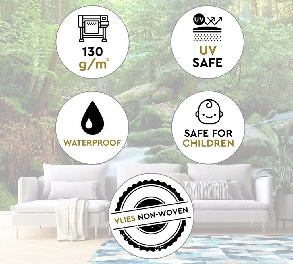 Gario Fotótapéta Zöld erdő Anyag: Vlies, Méret: 450 x 315 cm