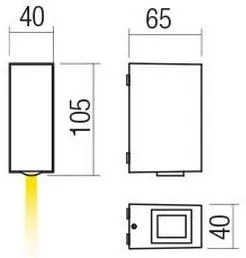 Redo 90418 - LED Kültéri fali lámpa ACE LED/3,36W/230V 4000K IP54 barna