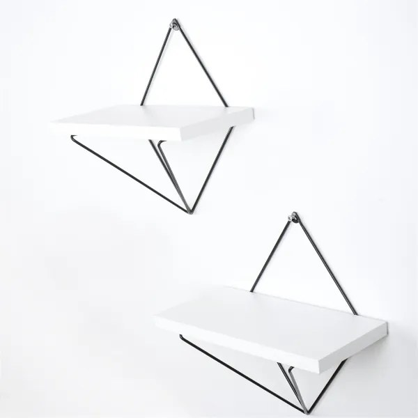 KÉSZLET 2x Fali polc 14x30 cm fehér