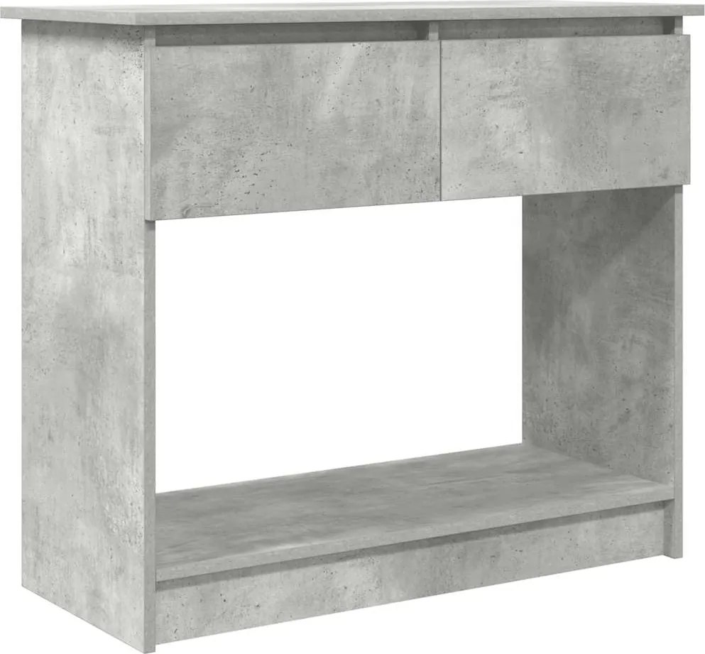vidaXL betonszürke konzolasztal fiókokkal 85,5x38,5x74,5 cm