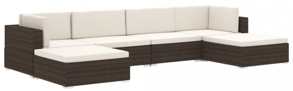 1 db szürke polyrattan moduláris lábtartó párnával