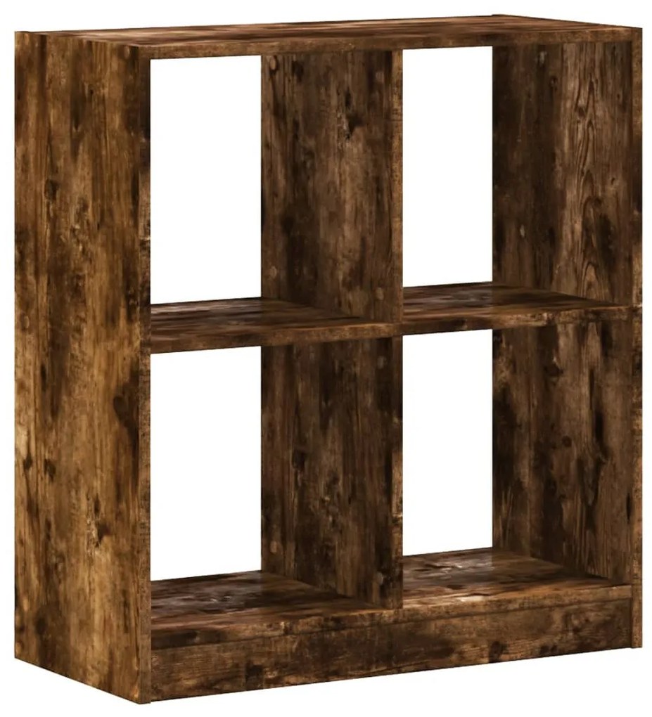 füstös tölgy színű szerelt fa könyvespolc 68,5 x 32 x 75 cm