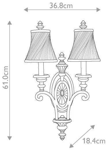 Feiss FE-DRAWING-ROOM2 - Fali lámpa DRAWING ROOM 2xE14/60W/230V