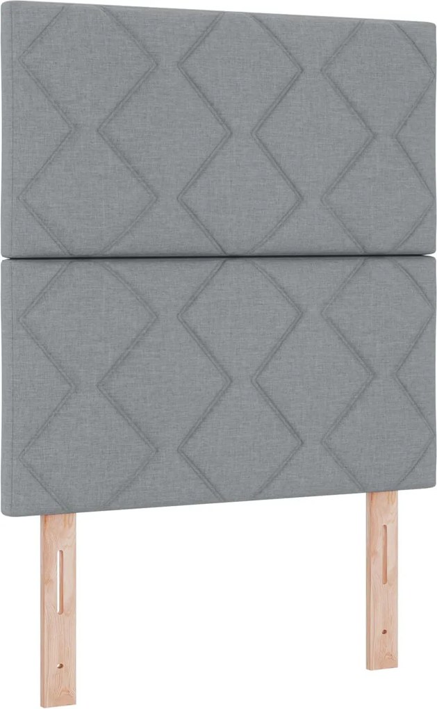 vidaXL Fejtámla fejtámlával Világosszürke 80 cm szövet