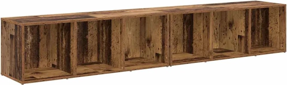 vidaXL TV szekrény garnitúra 2 pcs Öreg fa 37 x 35 x 107cm Faanyag