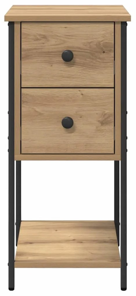 Éjjeliszekrény 2 pcs kézműves tölgy 32 x 42 x 70 cm Faanyag