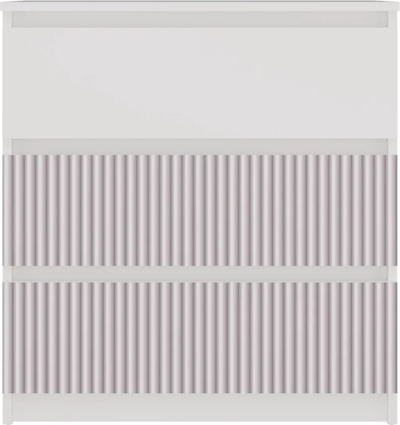 MIX M3 ARTEO komód, 70x75x40 cm, fehér-rózsaszín