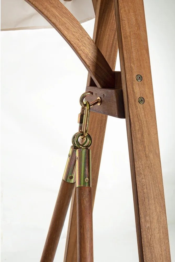 Natúr színű tömörfa kerti hintaágy Noemi – Bizzotto