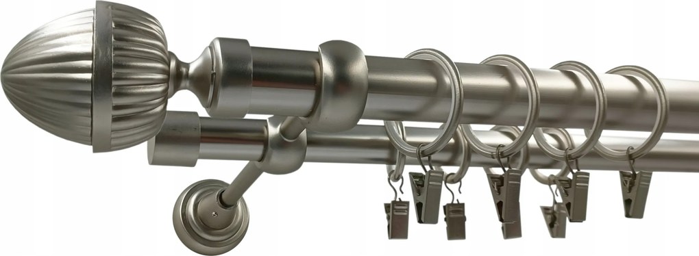 Függönykarnis Dupla 25+19mm Szatén 400 Milano