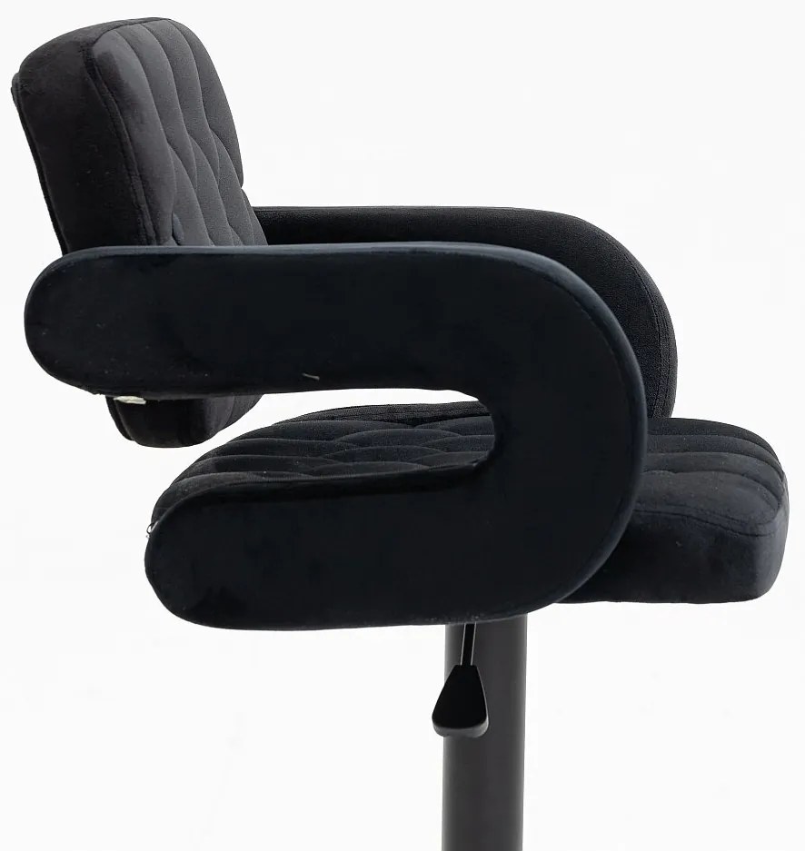 HR8403KW Fekete modern velúr szék fekete lábbal