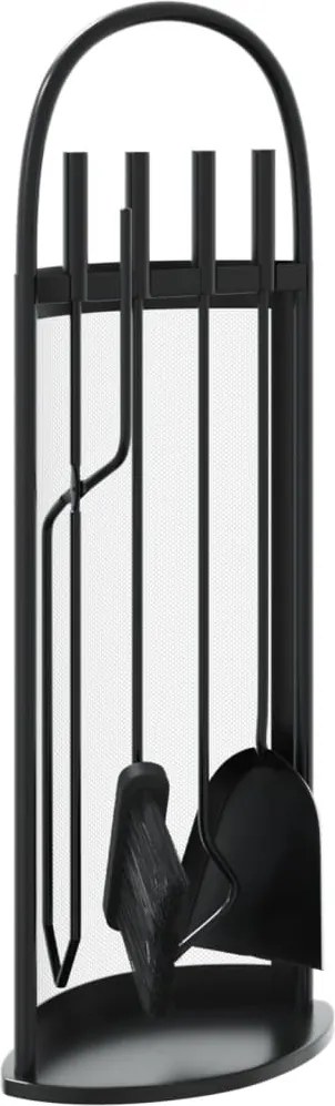 vidaXL 5 darabos acél kandallószerszám-készlet 23 x 15 x 66 cm