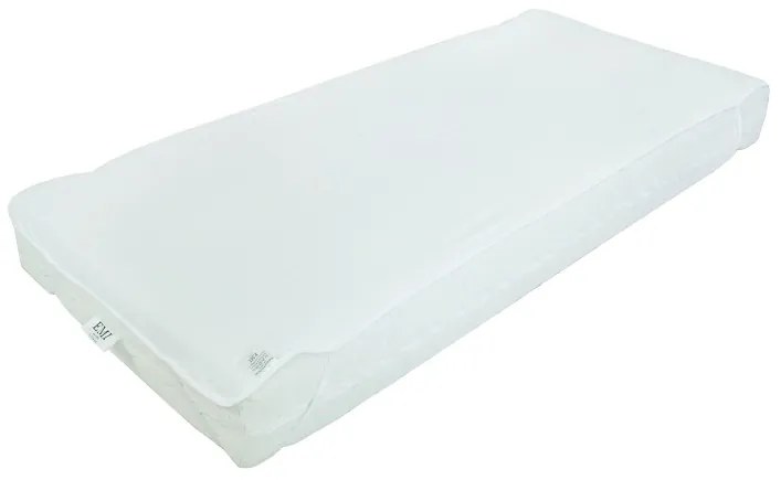 EMI fehér vízhatlan lepedő a sarkakon gumiszalaggal, 120x200-as lap