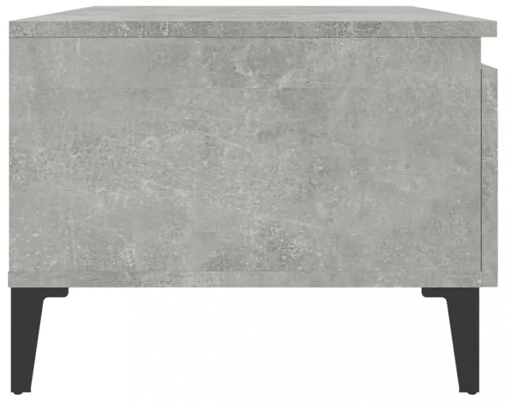 2 db betonszürke szerelt fa kisasztal 50x 46 x 35 cm