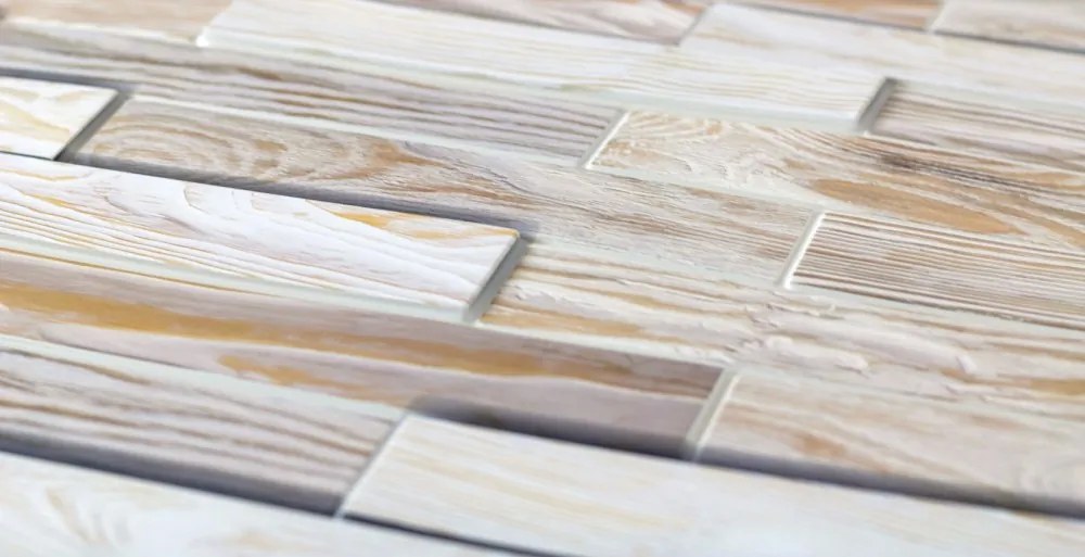 3D PVC falpanel Fehérített tölgy famintás csomag (10 db + 3 db Fix All ragasztó)