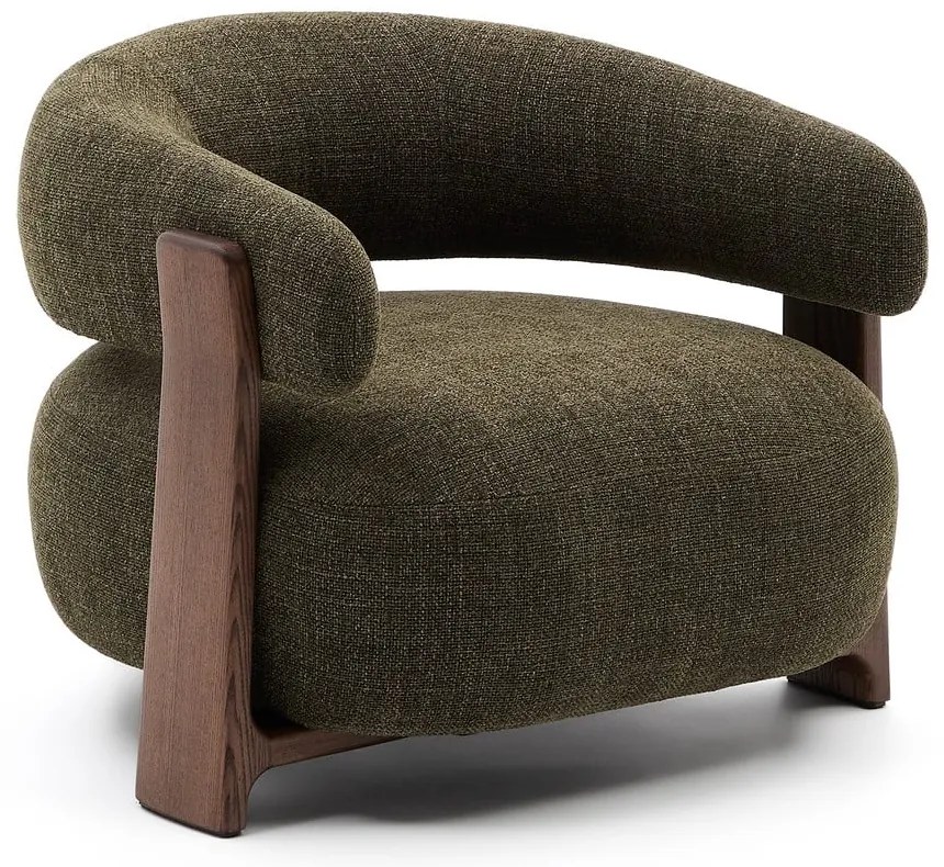 Zöld zsenília fotel Granite – Kave Home