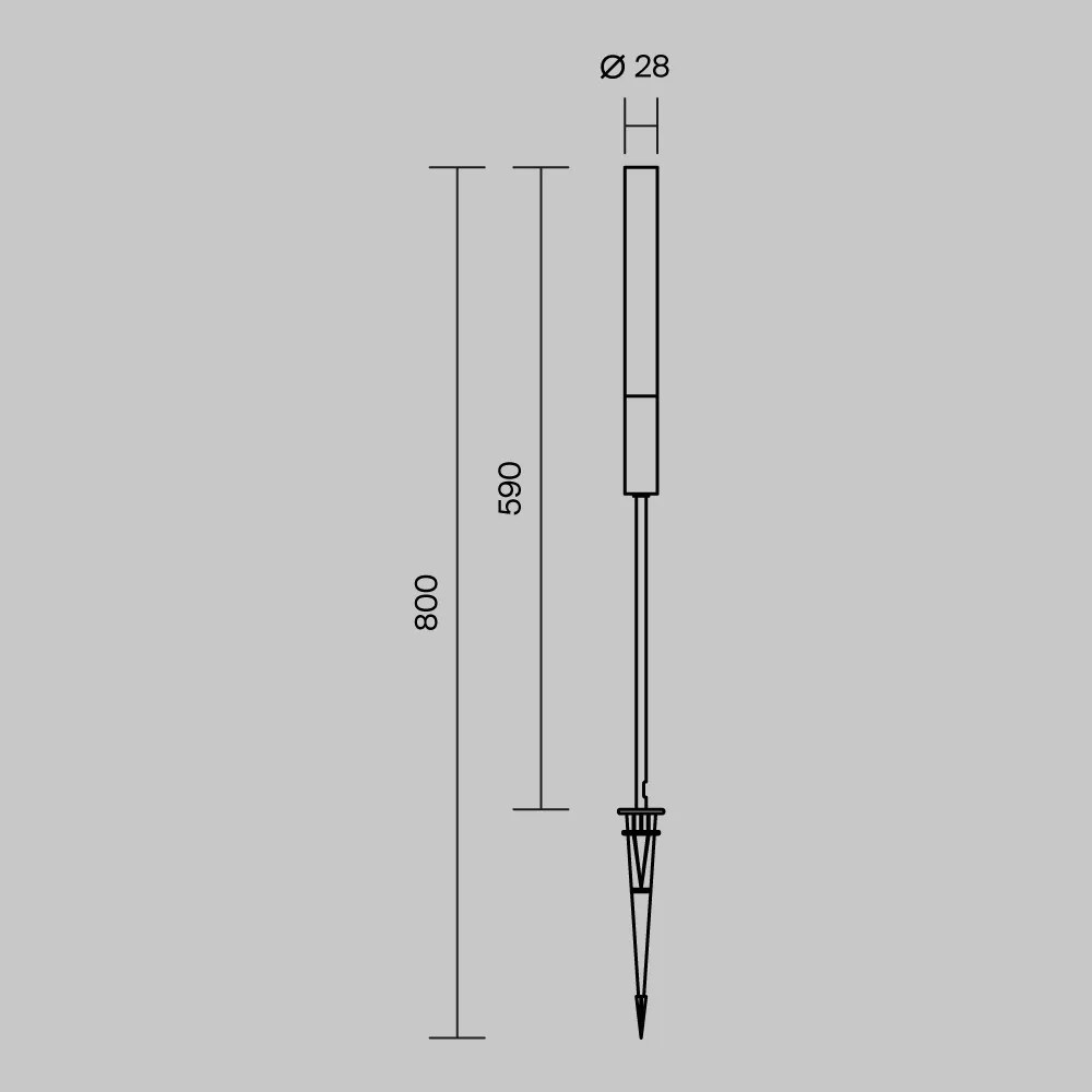 MAYTONI O487FL-L3GF3K FLARE Modern Kültéri Állólámpa Szürke LED IP65