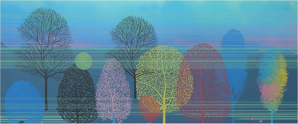 Fotótapéta Flizelin Dekoratív Hálószoba Színes harmónia 250x104