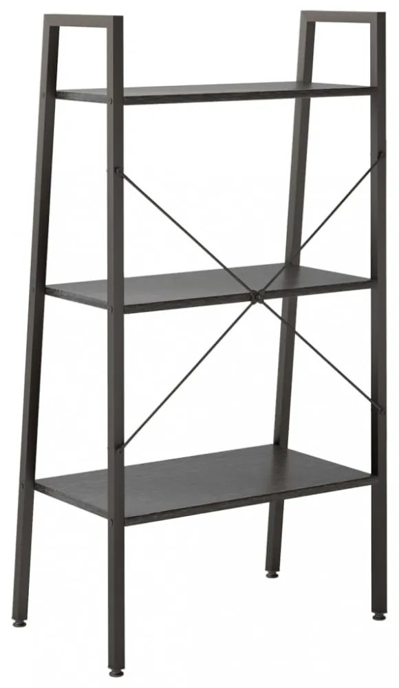 3 szintes fekete állópolc 56 x 35 x 108 cm