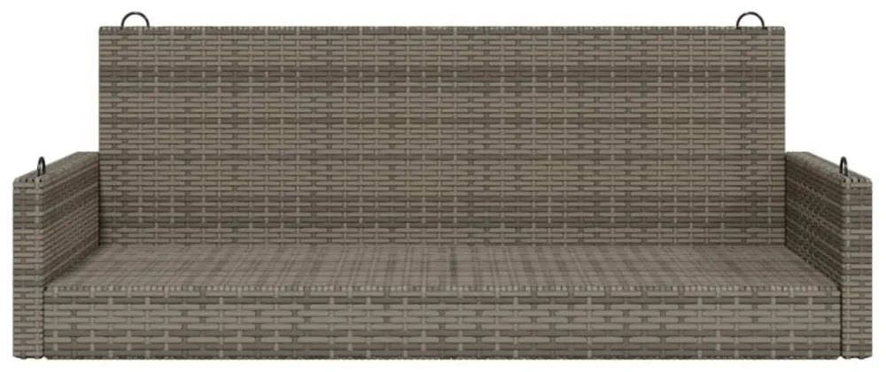 szürke polyrattan hintapad 119x56x48 cm