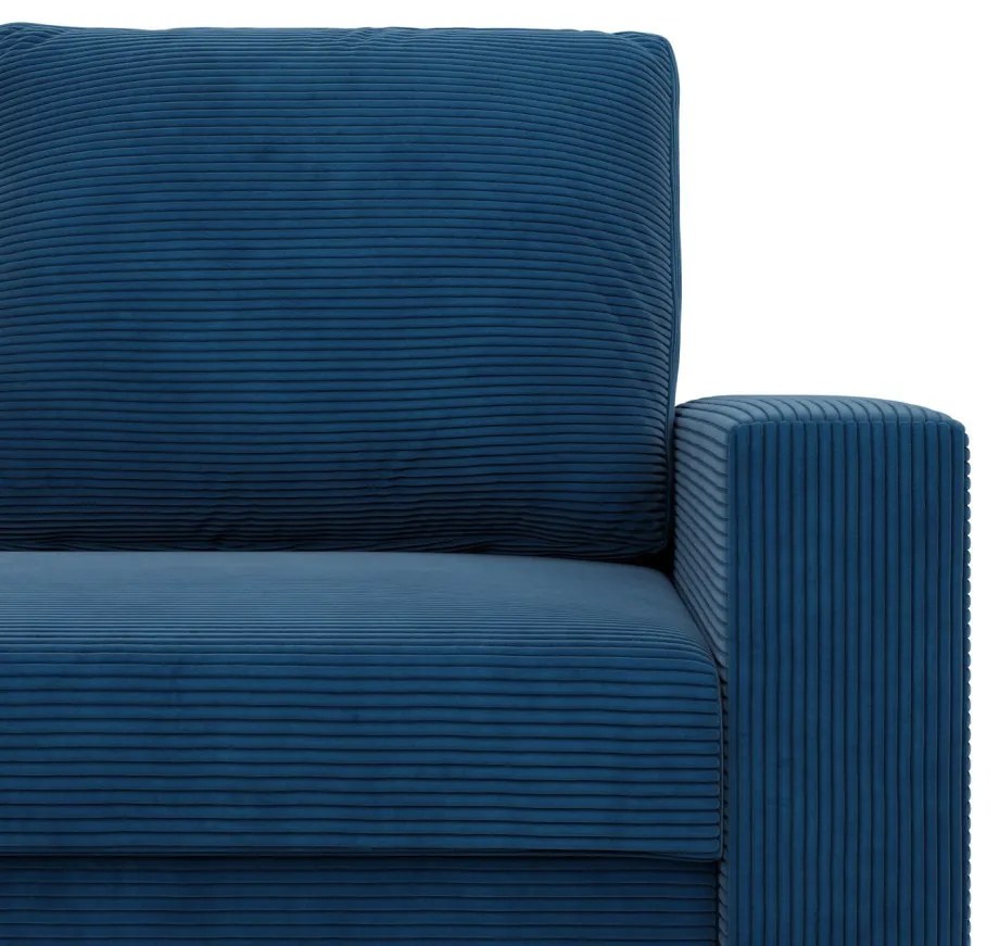 Zeus kanapé, kordbársony, hab töltet, egyenes kartámasz, kék