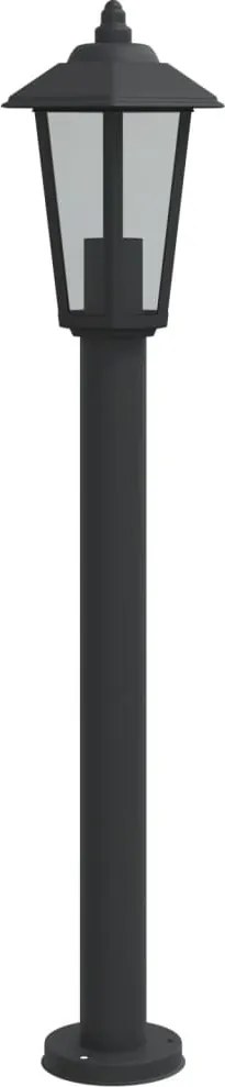 vidaXL fekete rozsdamentes acél kültéri állólámpa 80 cm