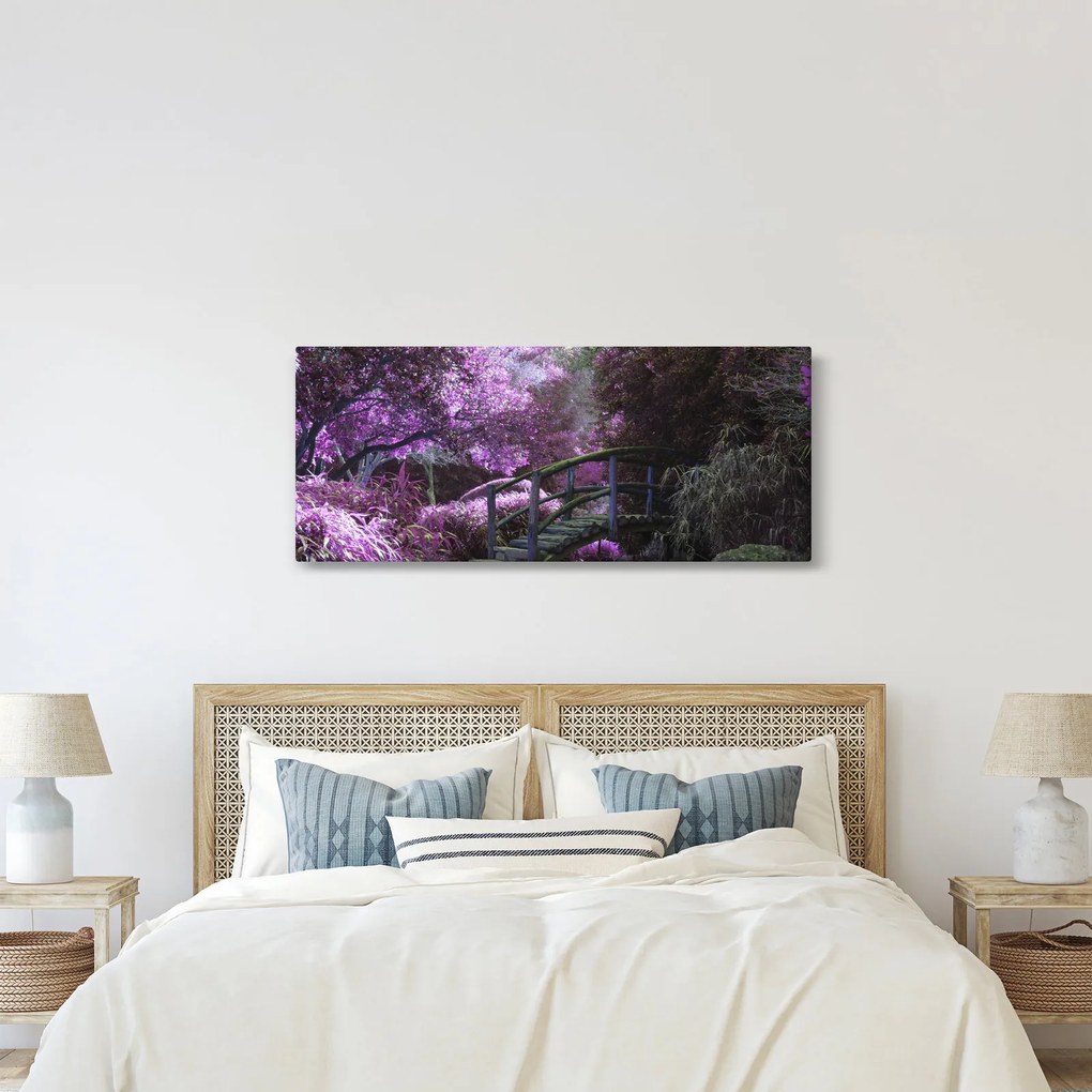 Kép - lila fák (120x50 cm)