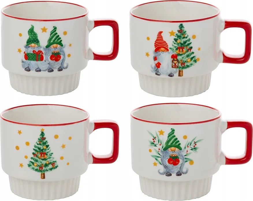 Téli bögre 350ml Karácsonyi manó Elfo Mikulás Florina