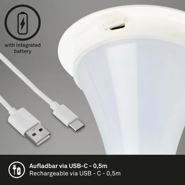 Briloner 7420016 - LED Dimmelhető újratölthető érintős asztali lámpa LED/4W/5V 3000K fehér
