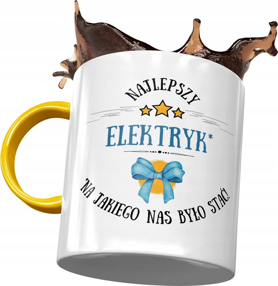 Sárga Bögre Villanyszerelőnek Milyen Volt Nekünk Állni Nyomtatott Fotóval