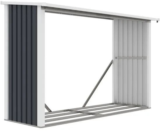 G21 WOH 335 tüzifa tároló - 242 x 89 cm, antracit