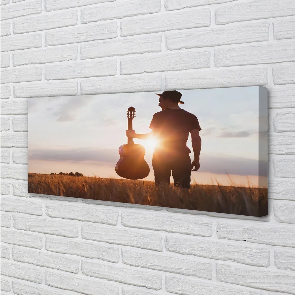 Canvas képek gitár férfi 140x70 cm