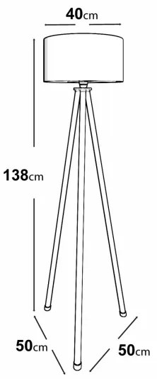 Állólámpa AYD 1xE27/40W/230V fekete/fehér