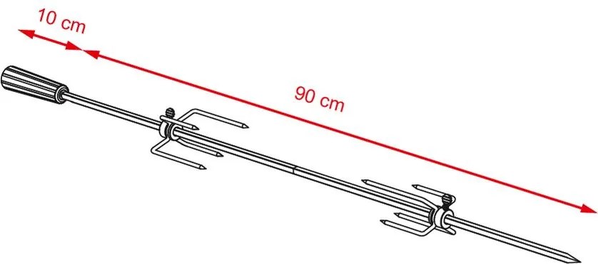 FRESCA Grilltű + nyárs elektromos motorral 220 V
