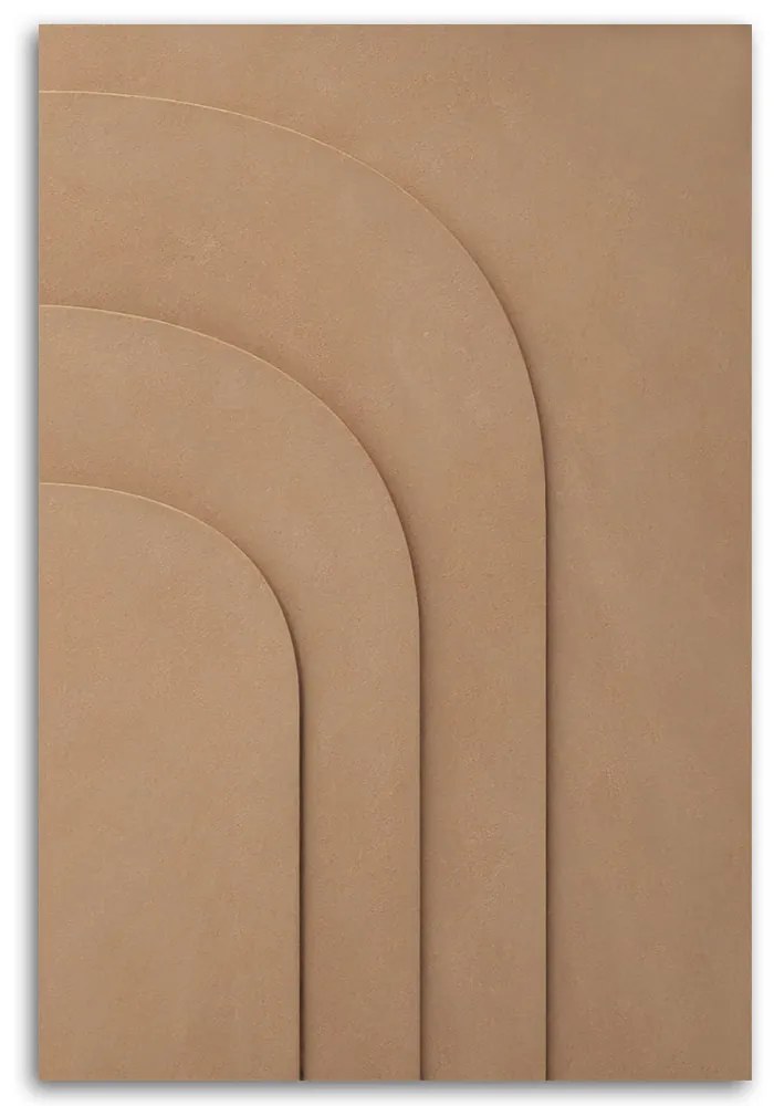 Gario Vászonkép Bézs geometriai dombormű Méret: 60 x 90 cm