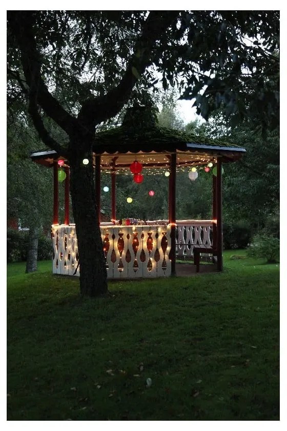 Fehér kültéri napelemes LED lampion, ø 20 cm - Star Trading