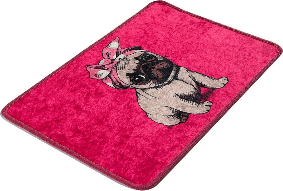 Pink Pug fürdőszobai szőnyeg