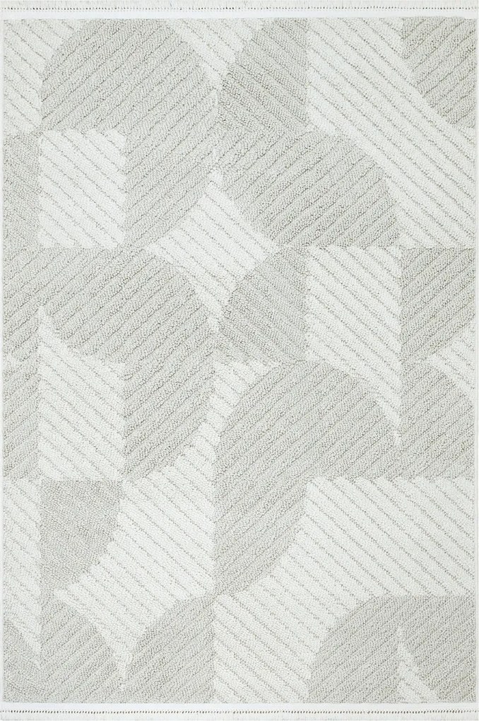 Szőnyeg Krém Kasmír Geometria Nappali Övek Szizál Hurok Milano 160x220 cm
