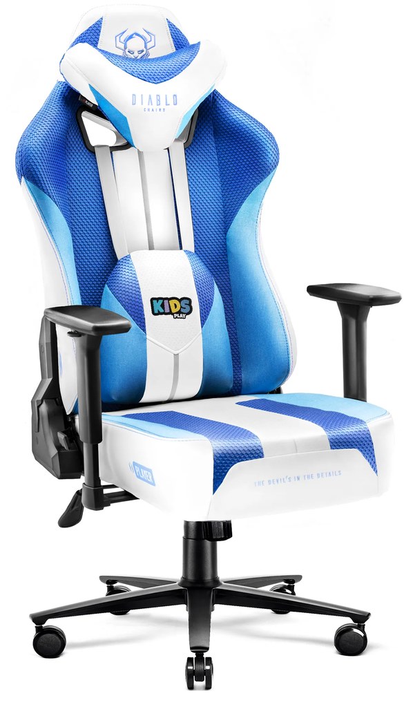 Diablo X-Player 2.0 szövet gamer szék gyerekeknek Kids MÉRET: Frost white /fehér Diablochairs