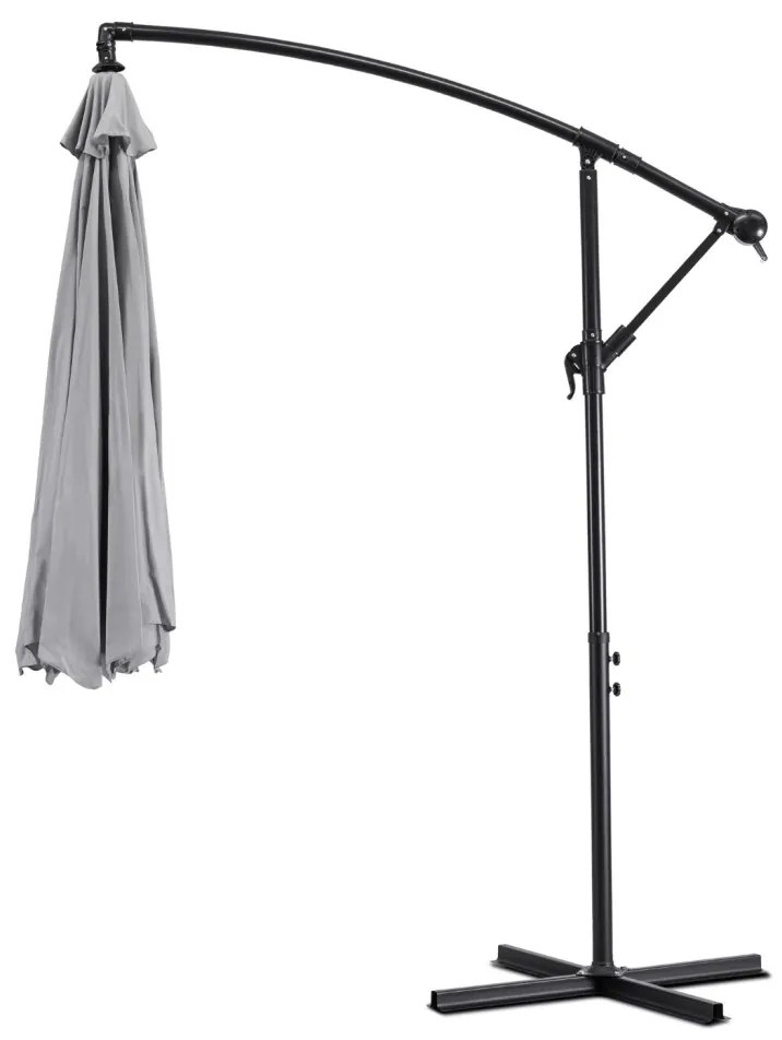 AKRON világosszürke kerti napernyő