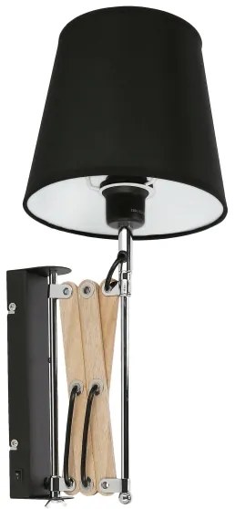 Fali lámpa MITO 1xE27/40W/230V fekete